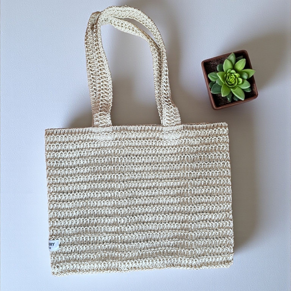 Burberry Goddess Straw Tote/Shoulder Bag NEW